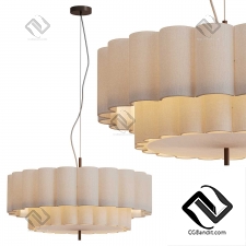 Подвесной светильник Folia large scalloped natural linen