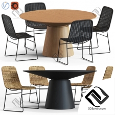 Стол и стул Table and chair Globewest Olivia, Classique