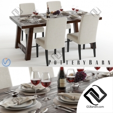 Стол и стул Table and chair Pottery Barn Benchwright