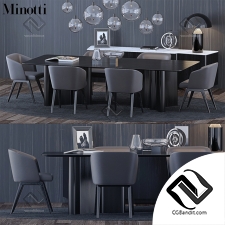 Стол и стул Table and chair Minotti 27