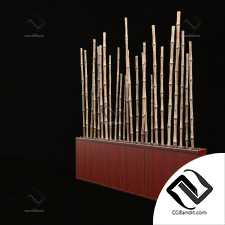 Декор из бамбука с галькой / Bamboo decor pebble