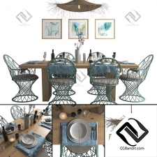 Стол и стул Table and chair Dibbern porcelain
