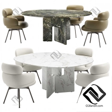 Стул Vivienne и стол Nico 02 от Minotti