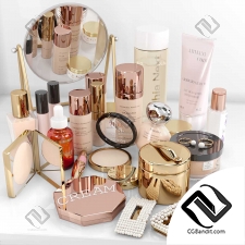 Collection of luxury cosmetics