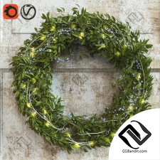 Новогодний венок New Year wreath with juniper berries