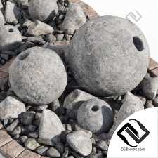 FlowerBad Stone Sphere pebble two