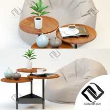 Стол Table Coffee and pouf