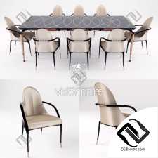 Стол и стул Table and chair Visionnaire Thule and Jera