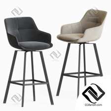 Барный стул Bar stool Black Krystoffer Velvet