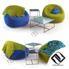 Кресло Armchair Paola Lenti Otto, Cocci