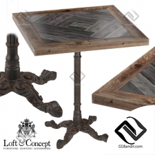Столы CAST IRON AND WOOD RESTAURANT TABLE SQUARE