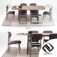 Стол и стул Table and chair Calligaris Cream, Stockholm