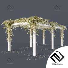 Pergola with flowers