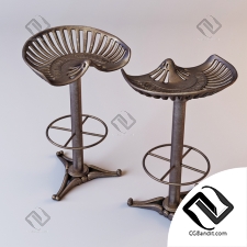 Чугунный барный стул Cast iron bar stool