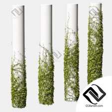 Уличные растения Street plants Leaves for round columns