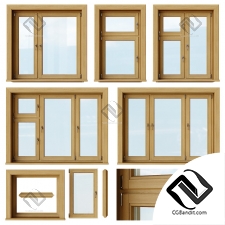 Окна Set of wooden windows 1 + Constructor
