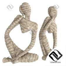 Скульптуры woman from travertine