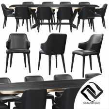 Стол и стул Table and chair Cattelan Italia Wanda, Planer