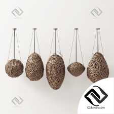 Branch decor lamp egg n1 / Люстры из веток 