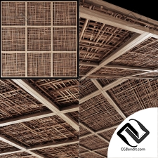 Ceiling wood cage thin branch n4