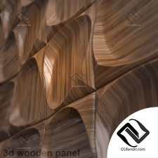3D панель 3D dark wood panel