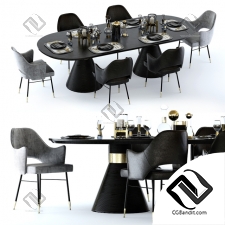 Стол и стул Table and chair Kelly Wearstler Miramar and Rigby