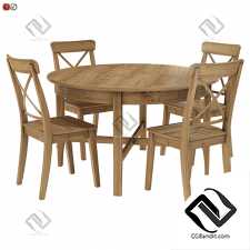 Стол и стул Table and chair IKEA LEKSVIK INGOLF