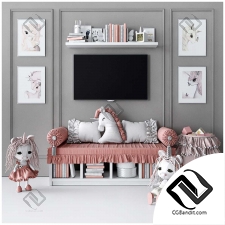Baby room set with unicorns
