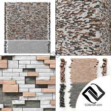 Brick clincer  decor wall many part n1