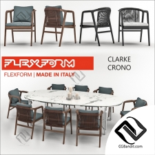 Стол и стул Table and chair FLEXFORM CLARKE,CRONO