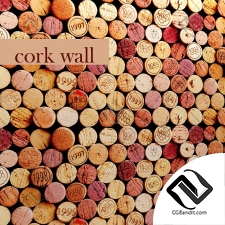 Decor wall made of wine corks