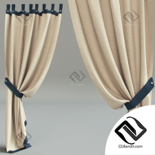 Штора на пуговицах buttoned curtain with garter