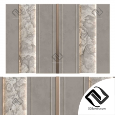 Wall panel with stone