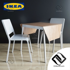 Стол и стул Table and chair IKEA THEODORES
