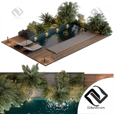 Экстерьер Landscape Furniture with Pool