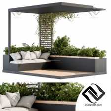 Roof Garden and Balcony Furniture with Pergola