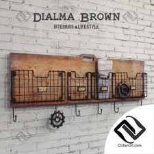 Прихожая Hallway Hanger magazine rack Dialma Brown DB003637