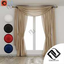 Шелковые шторы с ламбрекеном Silk curtains with lambrequin