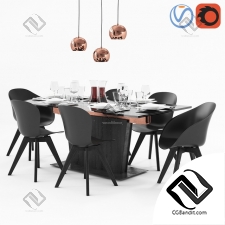 Стол и стул Table and chair BoConcept Adelaide and Monza