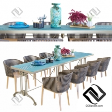 Стол и стул Table and chair Tribu Outdoor Furniture