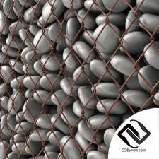 Gabion big gray pebble