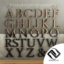 Декор алфавит Decor alphabet Restoration Hardware