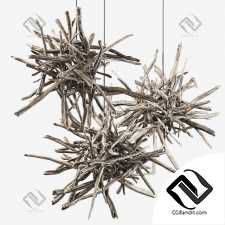 Branch decor lamp n1 / Люстры из веток