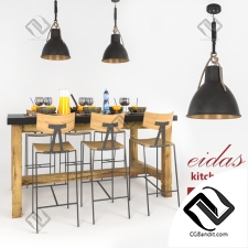 Стол и стул Table and chair LaForma Eidas Kitchen set