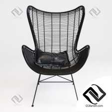 HK-Living Natural rattan egg chair