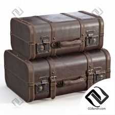 Коричневые винтажные чемоданы Brown Vintage Suitcases