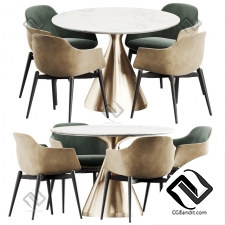 Стол и стул Table and chair Marelli & West elm Silhouette