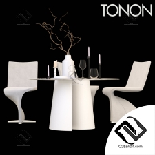 Стол и стул Table and chair Tonon Twist