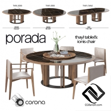 Стол и стул Table and chair Porada Thayl and Ionis