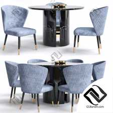 Стол и стул Table and chair Minotti 4